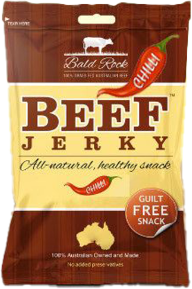 Bald Rock Beef Jerky Chilli 100GM