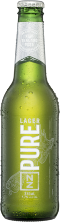 NZ Pure Lager 4.7% Bottle 24X330ML