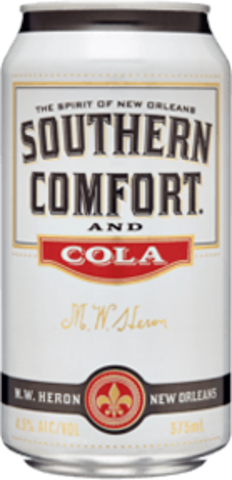 null Southern Comfort & Cola Can 4X375ML