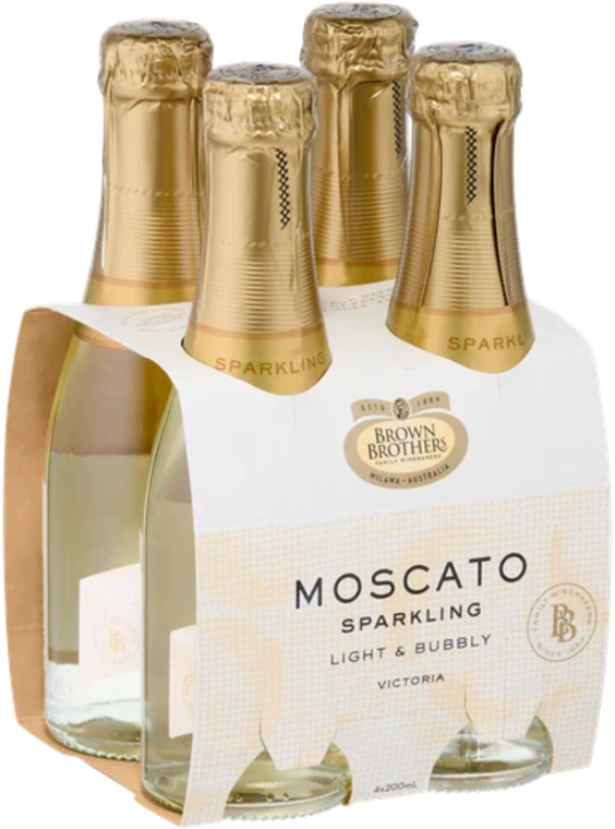 Brown Brothers Moscato Sparkling Victoria Piccolo 4 x 200mL