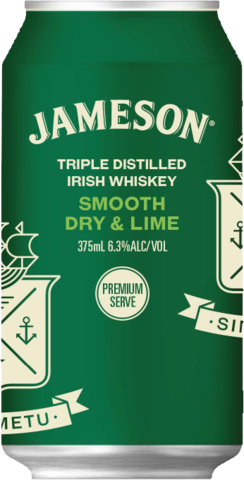 Jameson Dry Lime 6.3% Can 6X375ML