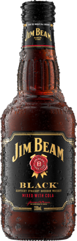 Jim Beam Black Label Bourbon & Cola Bottle 4X330ML