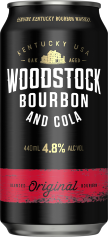 null Woodstock Bourbon & Cola 4.8% Can 24X440ML