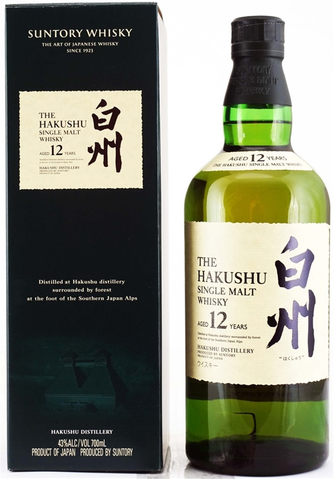 Suntory Hakushu 12 Year Old Single Malt Whisky 700ML