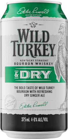 Wild Turkey Bourbon & Dry 4.8% Can 24X375ML
