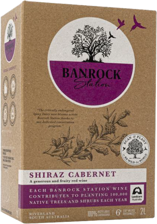 null Banrock Station Shiraz Cabernet Cask 2LT