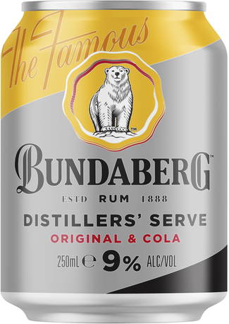 Bundaberg Rum 33OP & Cola 9% Can 1X250ML