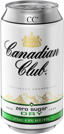 Canadian Club & Dry Zero % Can 10X375ML - Liquor Legends