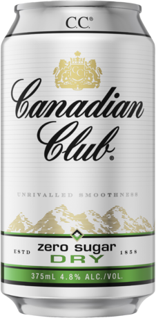 Canadian Club & Dry Zero Sugar 4.8% Can 3X10X375ML