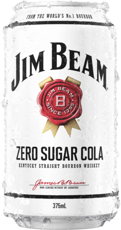 Jim Beam White Label Bourbon & Zero Cola Can 3X10X375ML