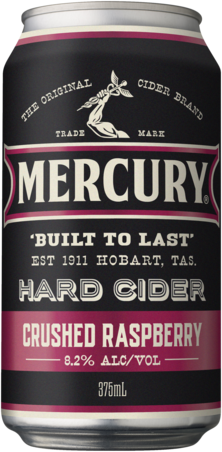 Mercury Hard Cider Crushed Raspberry Can 6X375ML
