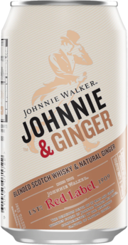 Johnnie Walker Scotch & Ginger Can 1X375ML