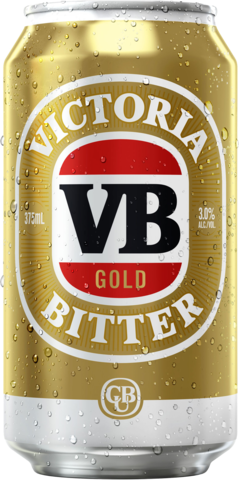 Victoria Bitter Gold Can 24X375ML