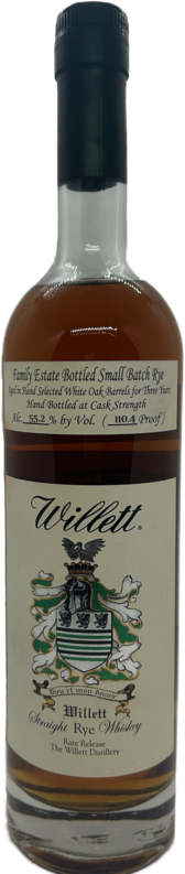 Willett Rye Whiskey 3YO 750ML