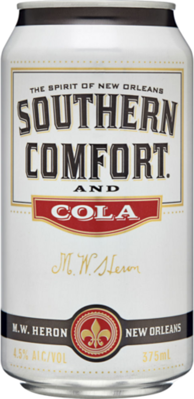 Southern Comfort Black & Cola 6% Can 4X375ML