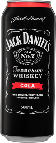 Jack Daniels Tennessee Whiskey & Cola Can 4X500ML