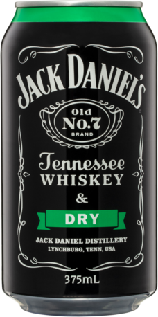 null Jack Daniels Tennessee Whiskey & Dry Can 24X375ML