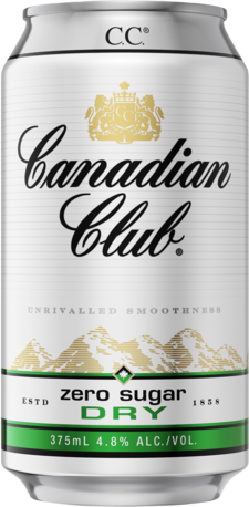 Canadian Club & Dry Zero Sugar 4.8% Can 6X375ML