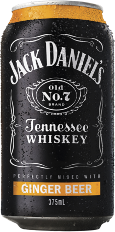 Jack Daniels Tennessee Whiskey & Ginger Beer Can 24X375ML