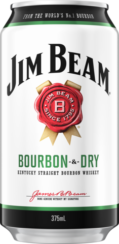 Jim Beam White Label Bourbon & Dry Can 6X375ML