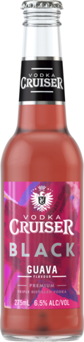 Vodka Cruiser Black 6.5% Guava Bottle 4X275ML