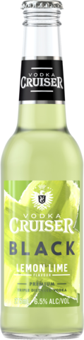 Vodka Cruiser Black 6.5% Lemon Lime Bottle 4X275ML