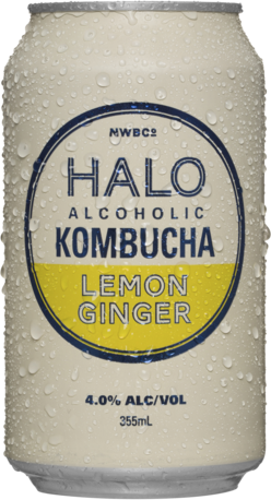 Halo Kombucha Lemon Ginger Can 1X355ML