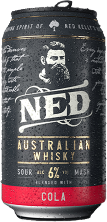 Ned Kelly Whisky & Cola Black 6% Can 4X375ML
