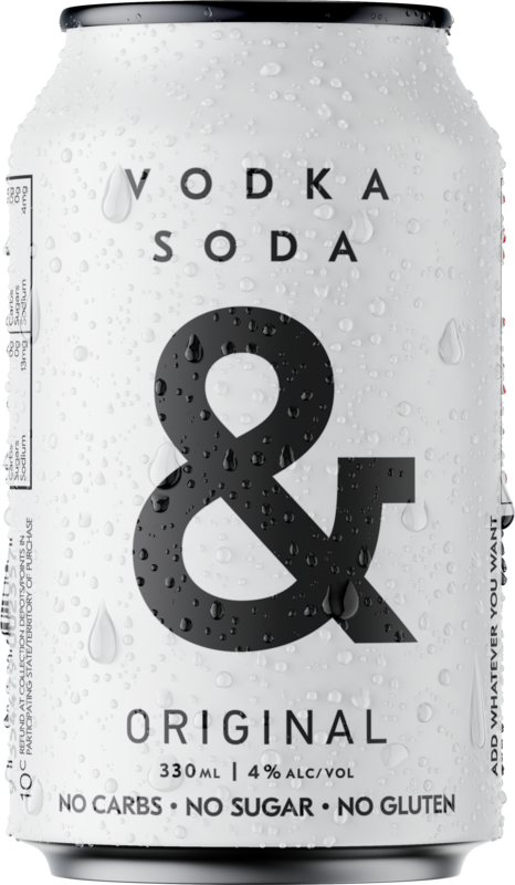 Ampersand Vodka & Soda 4% Can 4X330ML