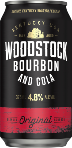 null Woodstock Bourbon & Cola 4.8% Can 4X375ML