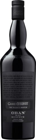 Game Of Thrones The Night's Watch - Oban Bay Reserve Limited Edition Scotch Whisky 700ML