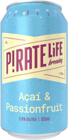 Pirate Life Acai Passionfruit Sour Can 4X355ML