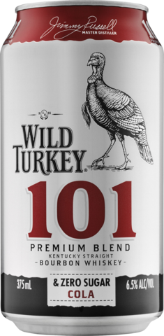 Wild Turkey 101 Bourbon & Zero Cola Can 1X375ML