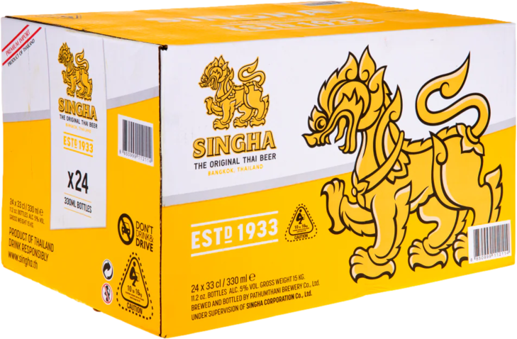 Singha Beer Bottle 24X330ML