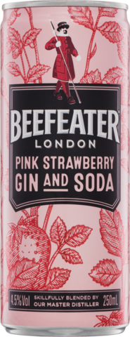 Beefeater Pink Gin & Soda Can 4X250ML