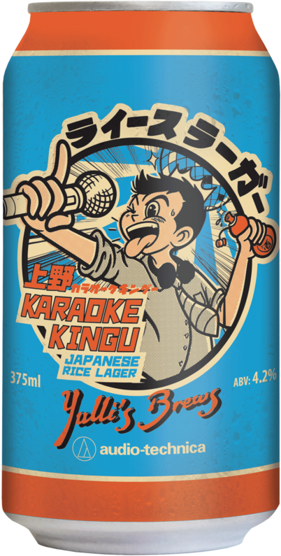 Yullis Karaoke Kingu Rice Lager Can 4X375ML