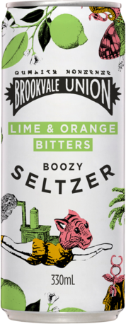 Brookvale Union Seltzer Lime & Orange Bitters Can 4X330ML