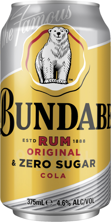 Bundaberg Rum Up & Cola Zero Sugar 4.6% Cola Can 3X10X375ML