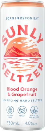 Sunly Seltzer Blood Orange & Grapefruit Can 1X330ML
