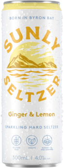 Sunly Seltzer Ginger & Lemon Can 1X330ML