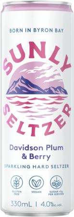 Sunly Seltzer Davidson Plum & Berry Can 4X330ML