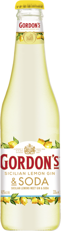 Gordons Gin Sicilian Lemon Bottle 4X330ML