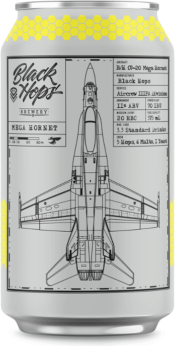 Black Hops Toshis Mega Hornet Triple IPA Can 4X375ML
