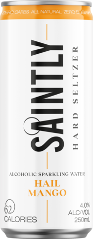 Saintly Hail Mango Hard Seltzer 4% Can 4X250ML