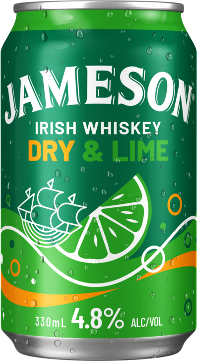 Jameson Dry Lime 4.8% Can 1X330ML