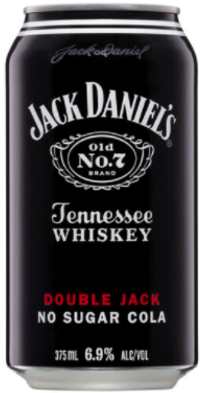 Jack Daniels Double Jack & No Sugar Can 4X375ML