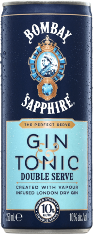 Bombay Sapphire Gin & Tonic 10% Can 1X250ML