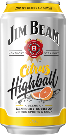Jim Beam Citrus Highball Can 24X375ML