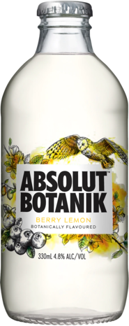 Absolut Botanic Berry Lemon Bottle 4X330ML