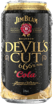Jim Beam Devils Cut Bourbon & Cola Can 4X375ML